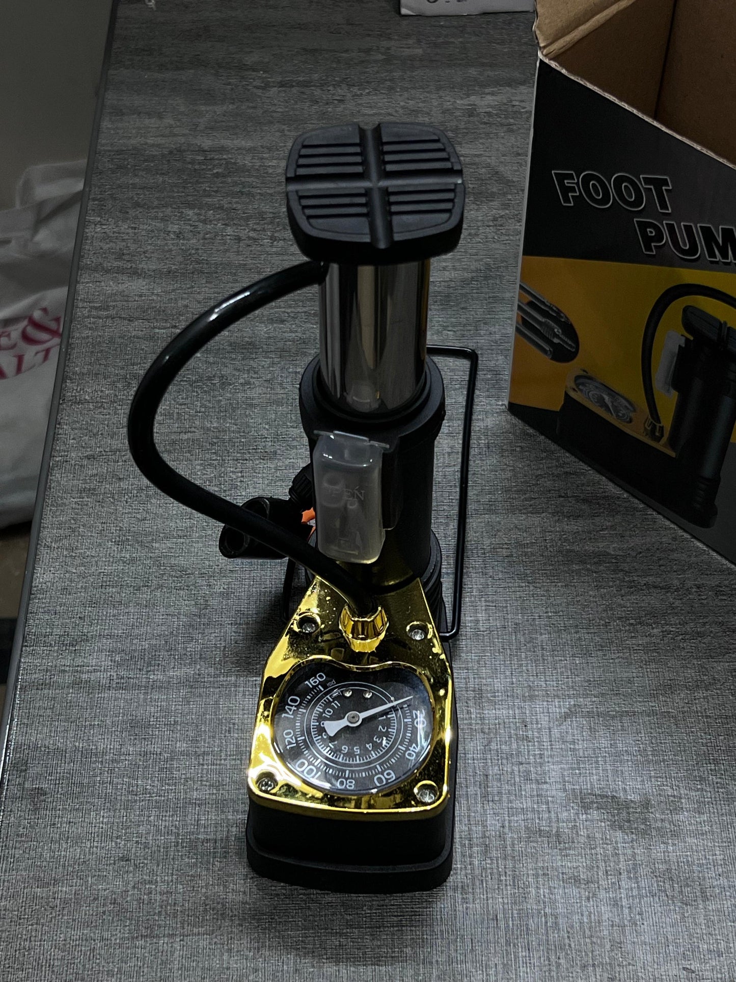 Foot Air Pump with Gauge