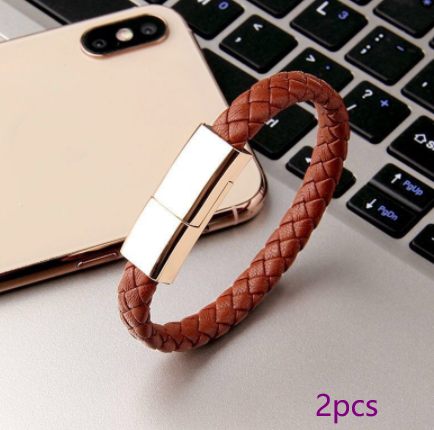 New Bracelet USB Charging Data Cable Cord For I Phone USB C & Micro Cable