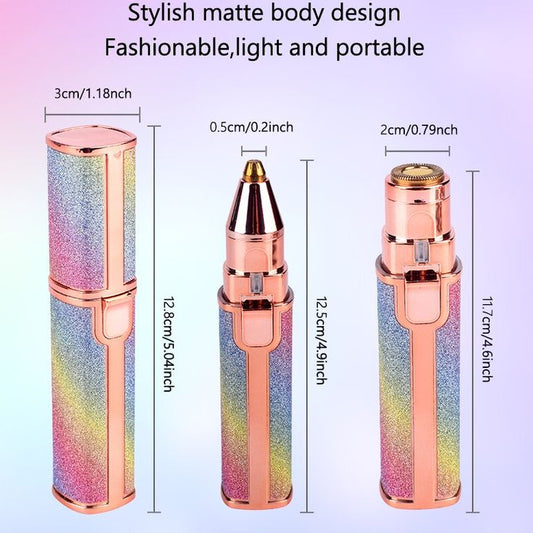 2-in-1 Eyebrow Trimmer & Facial Hair Shaver for Women – Rechargeable, Painless & Precise Beauty tool