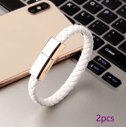 New Bracelet USB Charging Data Cable Cord For I Phone USB C &amp; Micro Cable