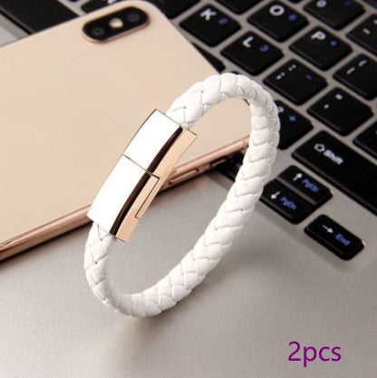 New Bracelet USB Charging Data Cable Cord For I Phone USB C &amp; Micro Cable