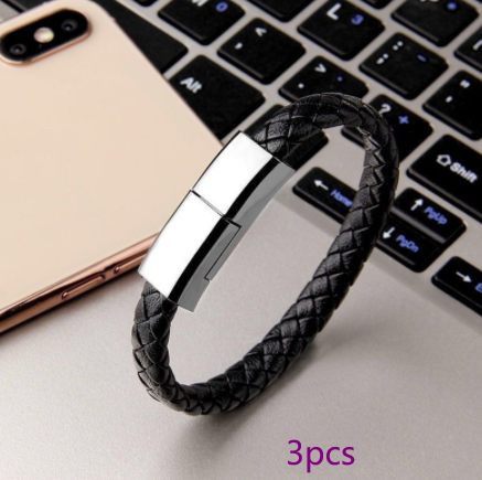 New Bracelet USB Charging Data Cable Cord For I Phone USB C &amp; Micro Cable