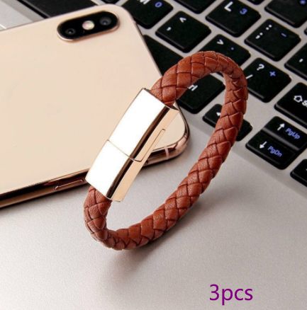New Bracelet USB Charging Data Cable Cord For I Phone USB C &amp; Micro Cable