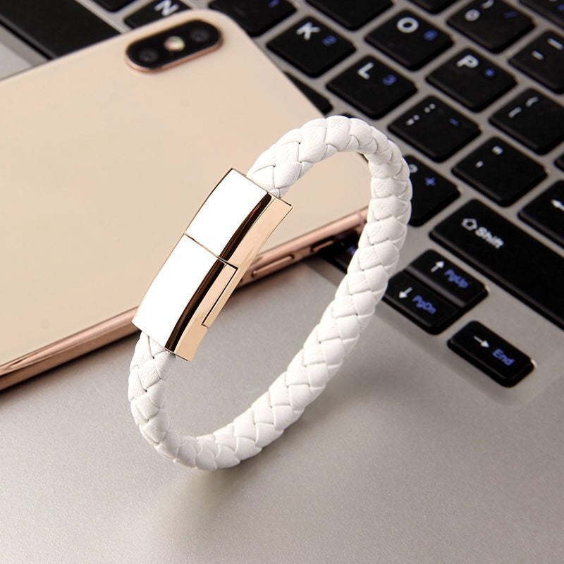 New Bracelet USB Charging Data Cable Cord For I Phone USB C &amp; Micro Cable